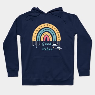 Good Vibes Rainbow Design Hoodie